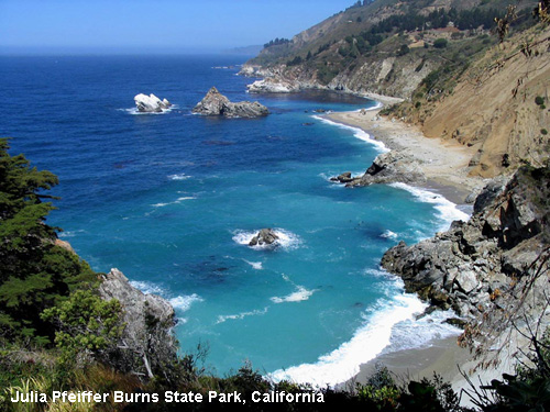 Vacanta in Julia Pfeiffer Burns State Park, California, vacante de vis, calatorie, insule si locuri de scufundat, top plaje de vis