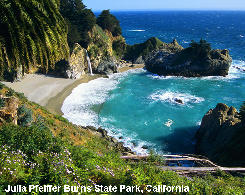 Vacanta in Julia Pfeiffer Burns State Park, California, vacante de vis, calatorie, insule si locuri de scufundat, top plaje de vis
